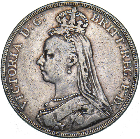1890 Crown - Victoria British Silver Coin