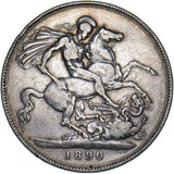 1890 Crown - Victoria British Silver Coin