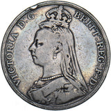 1890 Crown - Victoria British Silver Coin