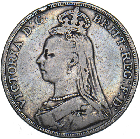 1890 Crown - Victoria British Silver Coin