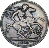 1890 Crown - Victoria British Silver Coin