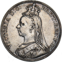 1890 Crown - Victoria British Silver Coin