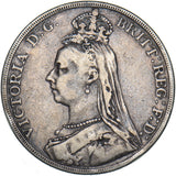 1891 Crown - Victoria British Silver Coin