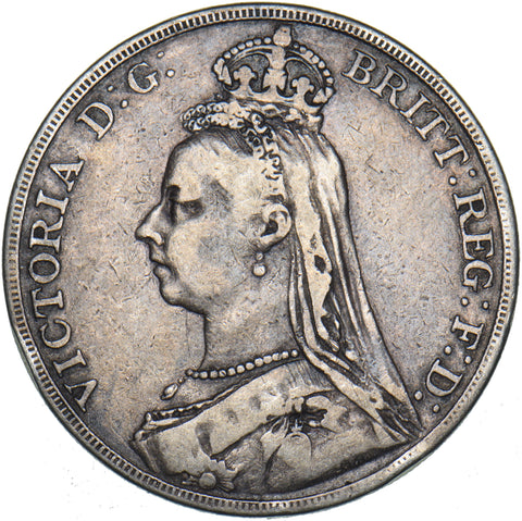 1891 Crown - Victoria British Silver Coin