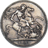 1891 Crown - Victoria British Silver Coin