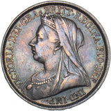1893 LVI Crown - Victoria British Silver Coin - Nice