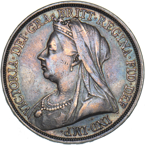 1893 LVI Crown - Victoria British Silver Coin - Nice