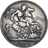 1893 LVI Crown - Victoria British Silver Coin