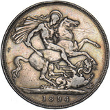1894 LVII Crown - Victoria British Silver Coin