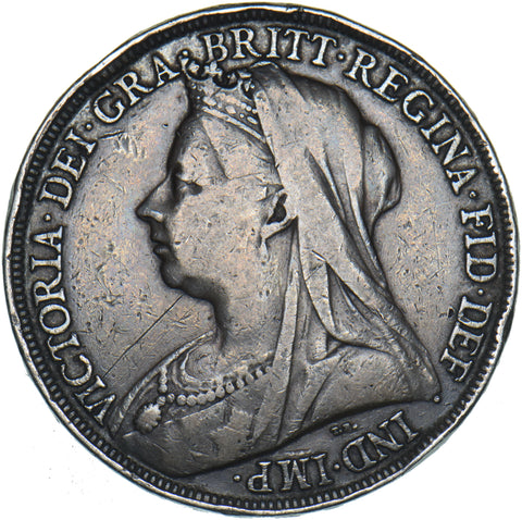 1895 LVIII Crown - Victoria British Silver Coin