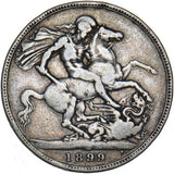 1899 Crown - Victoria British Silver Coin