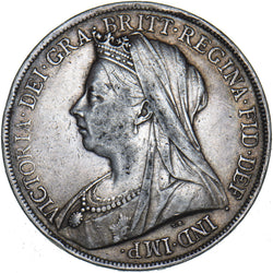 1900 LVIII Crown - Victoria British Silver Coin - Nice