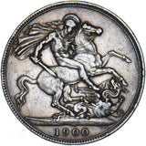 1900 LVIII Crown - Victoria British Silver Coin - Nice