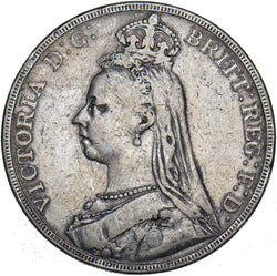 1890 Crown - Victoria British Silver Coin