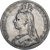 1890 Crown - Victoria British Silver Coin
