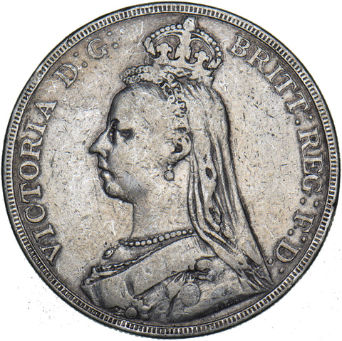 1890 Crown - Victoria British Silver Coin