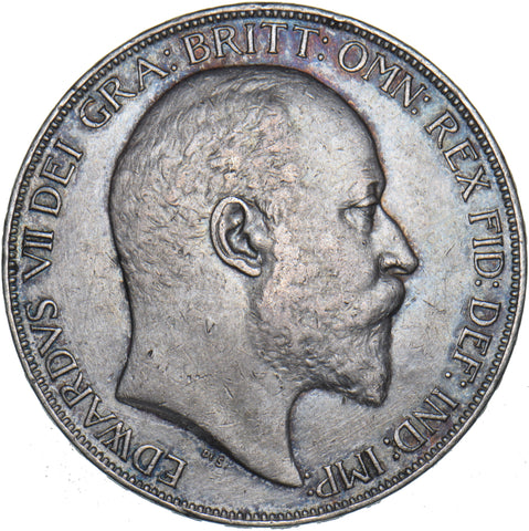 1902 Crown - Edward VII British Silver Coin - Very Nice