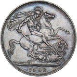 1902 Crown - Edward VII British Silver Coin - Very Nice