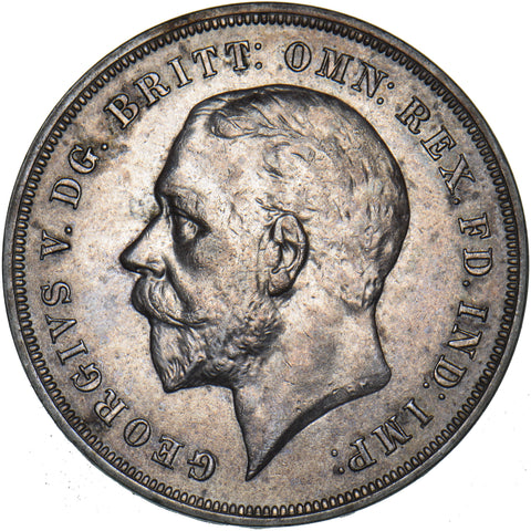 1935 Crown - George V British Silver Coin - Very Nice