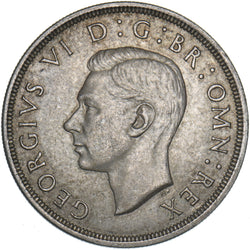 1937 Crown - George VI British Silver Coin - Very Nice