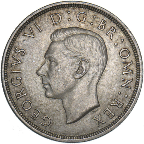 1937 Crown - George VI British Silver Coin - Very Nice