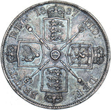 1887 Double Florin (Arabic 1) - Victoria British Silver Coin - Nice