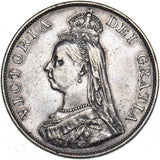 1888 Double Florin - Victoria British Silver Coin - Nice