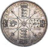 1888 Double Florin - Victoria British Silver Coin - Nice