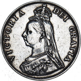 1889 Double Florin - Victoria British Silver Coin