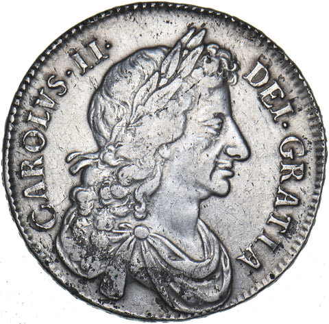 1674 Halfcrown - Charles II British Silver Coin - Nice