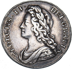 1731 Halfcrown - George II British Silver Coin - Very Nice