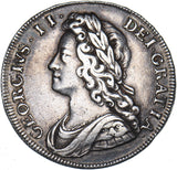 1731 Halfcrown - George II British Silver Coin - Very Nice