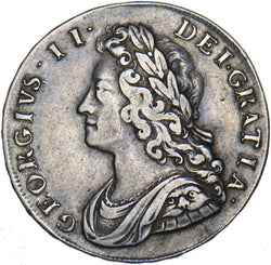 1736 Halfcrown - George II British Silver Coin - Nice