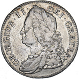 1743 Halfcrown - George II British Silver Coin - Nice