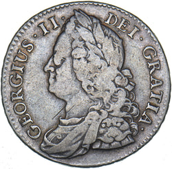 1745 Halfcrown (Roses) - George II British Silver Coin - Nice