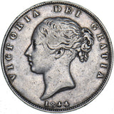 1844 Halfcrown - Victoria British Silver Coin - Nice