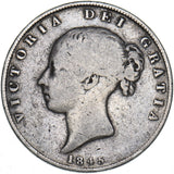 1845 Halfcrown - Victoria British Silver Coin
