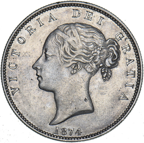 1874 Halfcrown - Victoria British Silver Coin - Nice