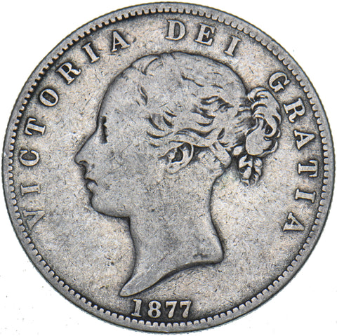 1877 Halfcrown - Victoria British Silver Coin