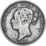1878 Halfcrown - Victoria British Silver Coin