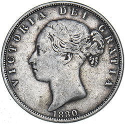 1880 Halfcrown - Victoria British Silver Coin - Nice