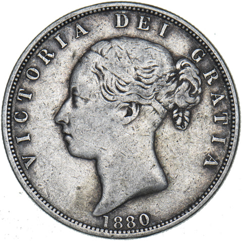 1880 Halfcrown - Victoria British Silver Coin - Nice