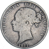 1881 Halfcrown - Victoria British Silver Coin