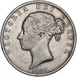 1886 Halfcrown - Victoria British Silver Coin - Nice