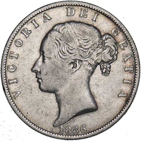 1886 Halfcrown - Victoria British Silver Coin - Nice
