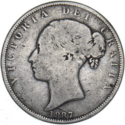 1887 Halfcrown (Young Head) - Victoria British Silver Coin