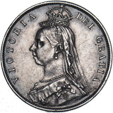 1888 Halfcrown - Victoria British Silver Coin - Very Nice