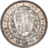 1893 Halfcrown - Victoria British Silver Coin - Nice