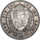 1895 Halfcrown - Victoria British Silver Coin - Nice