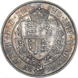1899 Halfcrown - Victoria British Silver Coin - Very Nice